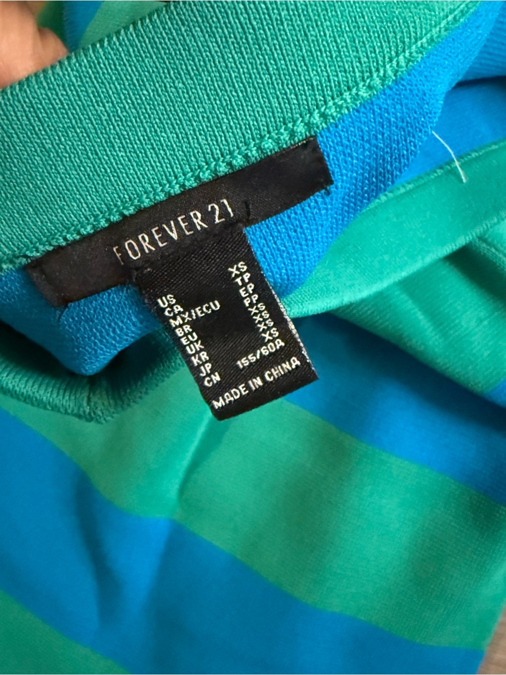 Forever 21 Blue and Green Striped Skirt - Picture 4 of 4
